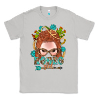 Moon Dust Western Rodeo Girl Braid Red Hair Classic Tee - BundleAndBundleShop