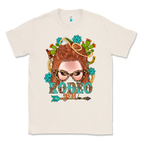 Natural Western Rodeo Girl Braid Red Hair Classic Tee - BundleAndBundleShop