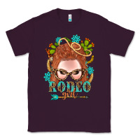 Plum Western Rodeo Girl Braid Red Hair Classic Tee - BundleAndBundleShop