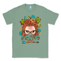 Sage Western Rodeo Girl Braid Red Hair Classic Tee - BundleAndBundleShop