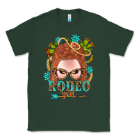 Sports Green Western Rodeo Girl Braid Red Hair Classic Tee - BundleAndBundleShop