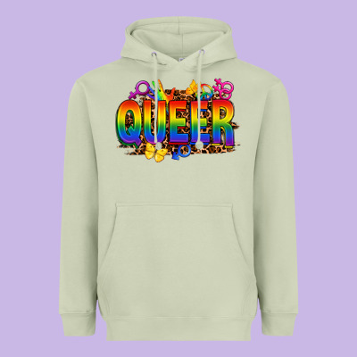Queer Heavyweight Hoodie Designed By Fadigitalartstudio
