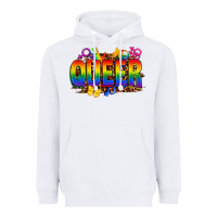 White queer Heavyweight Hoodie - FaDigitalArtStudio
