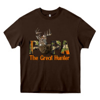 Chocolate Brown Western Papa The Great Deer Hunter Heavy Core Tee - LillyAllenDesigns