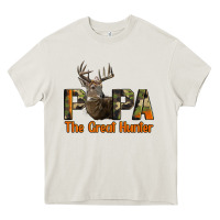 Cream Western Papa The Great Deer Hunter Heavy Core Tee - LillyAllenDesigns