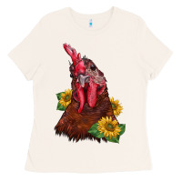 Bone rooster sunflower Ladies Tee - BarkalooDesign