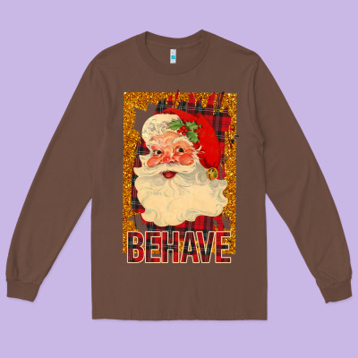 Behave Santa Long Sleeve Tee Designed By Bettercallsaul
