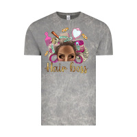 Cloud Rock Hair Boss Afro Messy Bun With Money Bbs Vintage Tee - BundleAndBundleShop