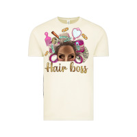Vintage Arctic Hair Boss Afro Messy Bun With Money Bbs Vintage Tee - BundleAndBundleShop