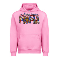 Fuchsia Pink American mama Urban Hoodie - CowhideDigitalArt