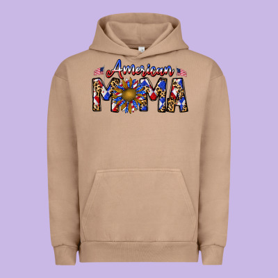 American Mama Urban Hoodie Designed By Cowhidedigitalart