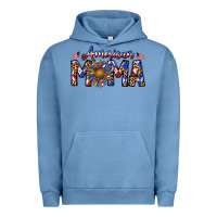 Pigment Pebble Blue American mama Urban Hoodie - CowhideDigitalArt