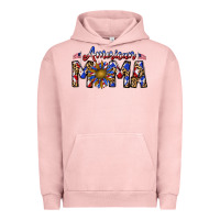 Pigment Salmon American mama Urban Hoodie - CowhideDigitalArt