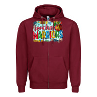 Burgundy teacher of warriors Zipper Hoodie - CowGirlArtShop