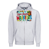 Heather Grey teacher of warriors Zipper Hoodie - CowGirlArtShop