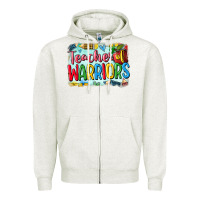 Oatmeal Heather teacher of warriors Zipper Hoodie - CowGirlArtShop