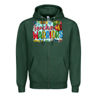 Sports Green teacher of warriors Zipper Hoodie - CowGirlArtShop