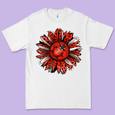 Ladybug Sunflower Premium Tee Designed By Jasminsmagicworld