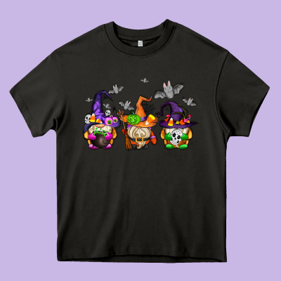 Halloween Gnomes Heavy Core Tee Designed By Adodesignshop