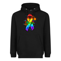 Black Pride ribbon Heavyweight Hoodie - FaDigitalArtStudio