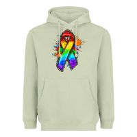 Matcha Pride ribbon Heavyweight Hoodie - FaDigitalArtStudio