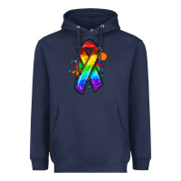 Navy Pride ribbon Heavyweight Hoodie - FaDigitalArtStudio