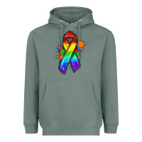 Sage Pride ribbon Heavyweight Hoodie - FaDigitalArtStudio