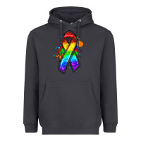 Smoke Pride ribbon Heavyweight Hoodie - FaDigitalArtStudio