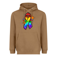 Toasted Coconut Pride ribbon Heavyweight Hoodie - FaDigitalArtStudio