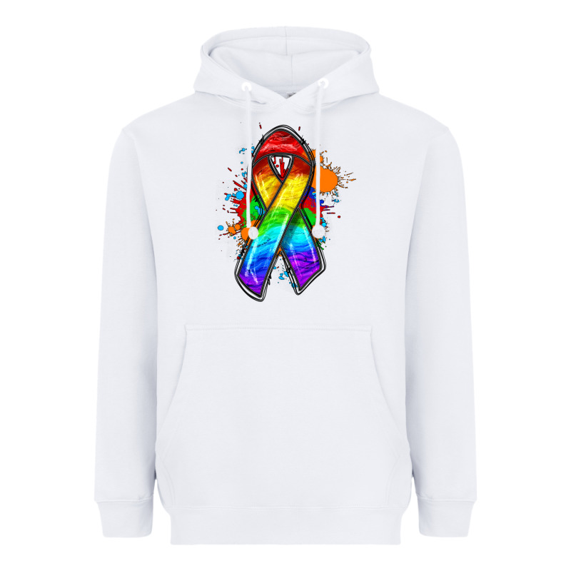 Pride Ribbon Heavyweight Hoodie by FaDigitalArtStudio | Teevron