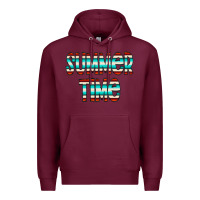 Burgundy summer time serape doodle Premium Hoodie - CowCowDesign