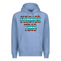 Colony Blue summer time serape doodle Premium Hoodie - CowCowDesign