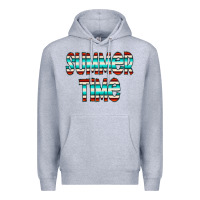 Heather Grey summer time serape doodle Premium Hoodie - CowCowDesign