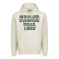 Oatmeal Heather summer time serape doodle Premium Hoodie - CowCowDesign