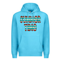 Ocean Blue summer time serape doodle Premium Hoodie - CowCowDesign