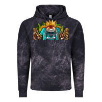Cloud Black Football Mom Sunflower Leopard Vintage Hoodie - BundleAndBundleShop