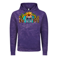 Cloud Purple Football Mom Sunflower Leopard Vintage Hoodie - BundleAndBundleShop