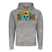 Cloud Rock Football Mom Sunflower Leopard Vintage Hoodie - BundleAndBundleShop