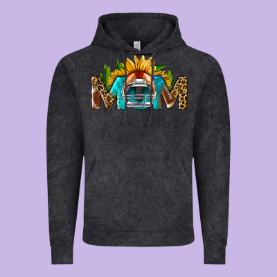Football Mom Sunflower Leopard Vintage Hoodie Designed By Bundleandbundleshop