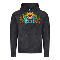 Vintage Black Football Mom Sunflower Leopard Vintage Hoodie - BundleAndBundleShop