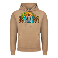 Vintage Coffee Football Mom Sunflower Leopard Vintage Hoodie - BundleAndBundleShop