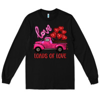 Black valentine's day loads of love turck with balloons Long Sleeve Tee - RanaPortraitStore