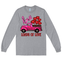 Heather Grey valentine's day loads of love turck with balloons Long Sleeve Tee - RanaPortraitStore