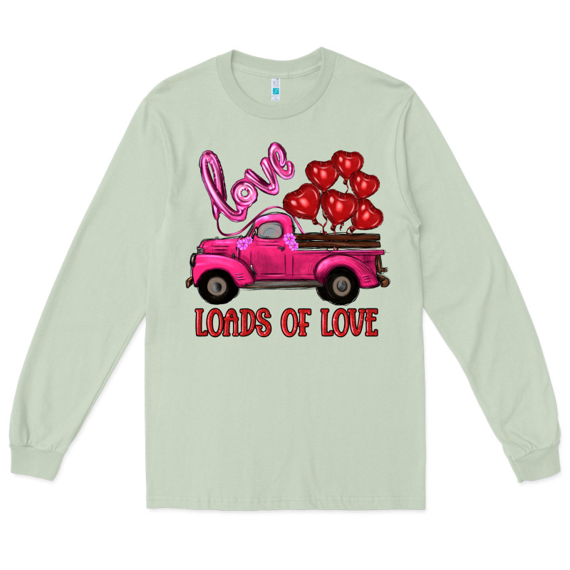 Valentine's Day Loads Of Love Turck With Balloons Long Sleeve Tee by RanaPortraitStore | Teevron