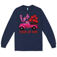 Navy valentine's day loads of love turck with balloons Long Sleeve Tee - RanaPortraitStore