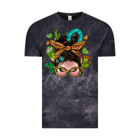 Cloud Black Western  Messy Bun With Cactus Vintage Tee - BundleAndBundleShop