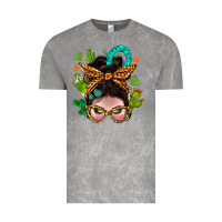 Cloud Rock Western  Messy Bun With Cactus Vintage Tee - BundleAndBundleShop