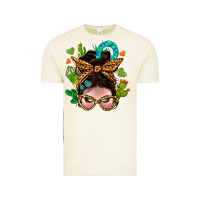 Vintage Arctic Western  Messy Bun With Cactus Vintage Tee - BundleAndBundleShop