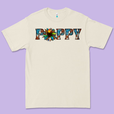 Poppy Cowhide Sunflower Premium Tee Designed By Jasminsmagicworld