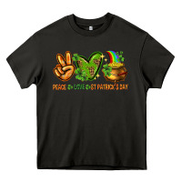 Asphalt peace love st patricks day Heavy Core Tee - NancyCooperArtShop